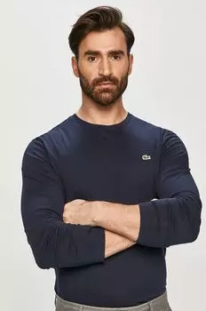 Хлопковая рубашка с длинным рукавом TH2040 Lacoste, темно-синий