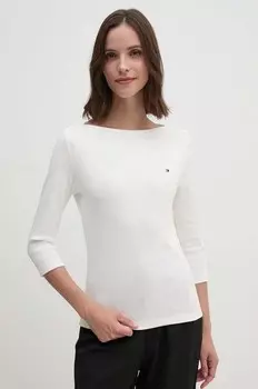 Хлопковая рубашка с длинным рукавом Tommy Hilfiger, белый