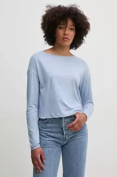 Хлопковая рубашка с длинным рукавом United Colors of Benetton, синий