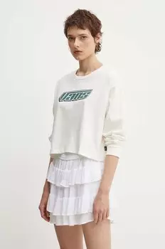 Хлопковая рубашка с длинным рукавом Vans, бежевый