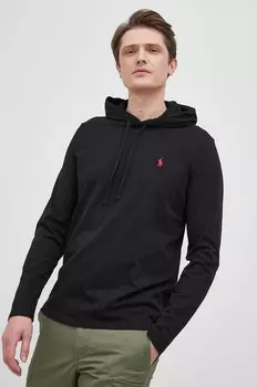 Хлопковая рубашка с длинными рукавами 710847203001 Polo Ralph Lauren, черный
