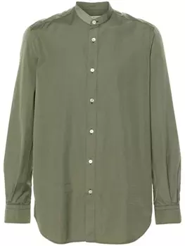 Хлопковая рубашка с длинными рукавами Boglioli, зеленая