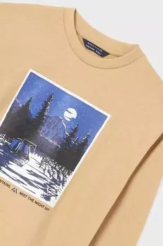 Хлопковая рубашка с длинными рукавами для мальчиков и девочек Mayoral, зеленый