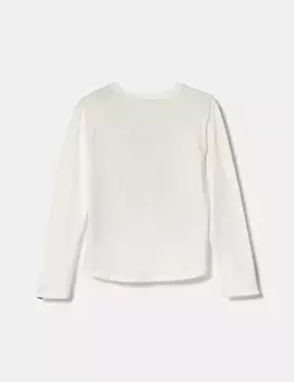 Хлопковая рубашка с длинными рукавами для мальчиков и девочек United Colors of Benetton, белый