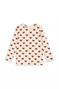 Хлопковая рубашка с длинными рукавами Konges Sljd для мальчика/девочки MINNIE BLOUSE GOTS, бежевый