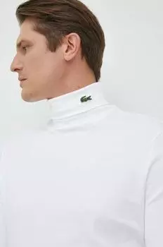 Хлопковая рубашка с длинными рукавами. Lacoste, белый