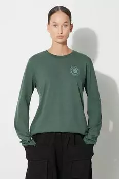 Хлопковая рубашка с длинными рукавами , логотип 1960 года. Fjallraven, зеленый