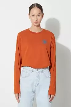 Хлопковая рубашка с длинными рукавами , логотип 1960 года. Fjallraven, оранжевый