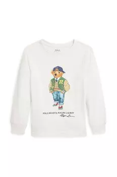 Хлопковая рубашка с длинными рукавами Polo Ralph Lauren для мальчиков, белый