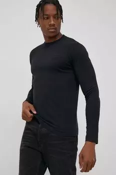 Хлопковая рубашка с длинными рукавами Superdry, черный