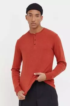 Хлопковая рубашка с длинными рукавами Superdry, оранжевый