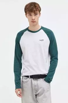 Хлопковая рубашка с длинными рукавами Superdry, серый