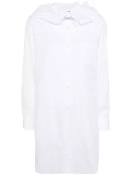 Хлопковая рубашка с капюшоном Comme Des Garons, белый