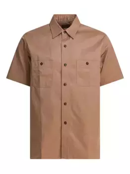 Хлопковая рубашка с карманами на пуговицах Buzz Ricksons, коричневый