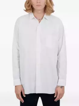 Хлопковая рубашка с классическим воротником BEAMS PLUS, белый