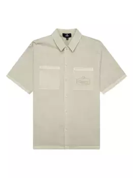 Хлопковая рубашка с короткими рукавами - бежевая Represent