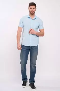 Хлопковая рубашка с короткими рукавами Kvl By Kenvelo, синий