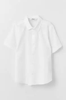 Хлопковая рубашка с короткими рукавами Lc Waikiki, белый