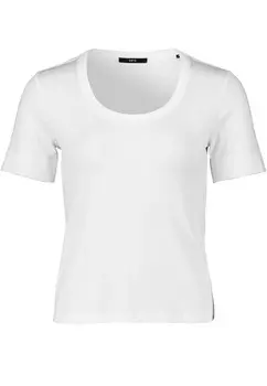 Хлопковая рубашка с круглым вырезом Zero, белый