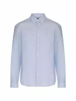 Хлопковая рубашка с логотипом A.P.C., синий