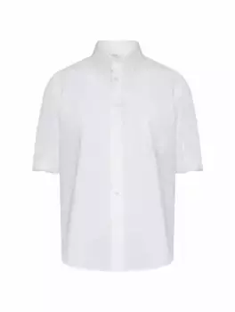 Хлопковая рубашка с логотипом MM6 MAISON MARGIELA, белый