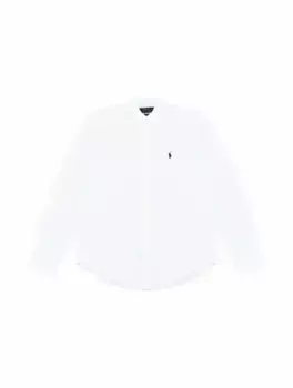 Хлопковая рубашка с логотипом Ralph Lauren, белый
