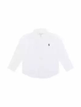 Хлопковая рубашка с логотипом Ralph Lauren, белый