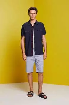 Хлопковая рубашка с нагрудными карманами Esprit, синий