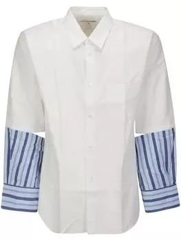 Хлопковая рубашка с полосками Comme Des Garons Shirt, белый