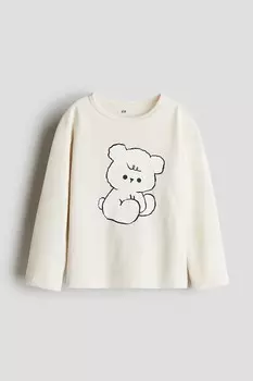 Хлопковая рубашка с принтом H&M, мультиколор