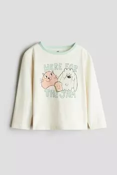 Хлопковая рубашка с принтом H&M, мультиколор