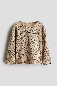 Хлопковая рубашка с принтом H&M, мультиколор