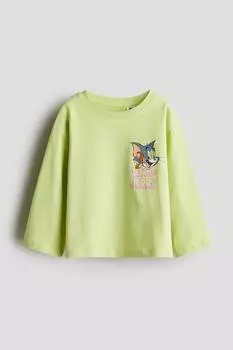 Хлопковая рубашка с рисунком H&M, мультиколор