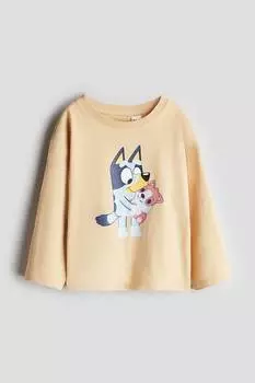Хлопковая рубашка с рисунком H&M, мультиколор