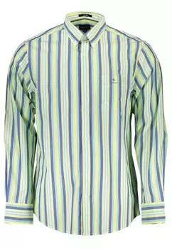 Хлопковая рубашка с воротником на пуговицах Gant, желтый