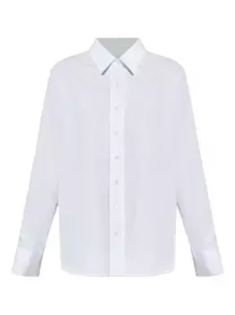 Хлопковая рубашка с вышитым логотипом Givenchy, белый