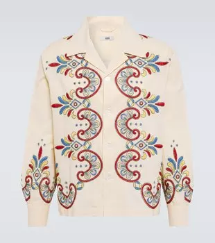 Хлопковая рубашка с вышивкой Carnival Bode, разноцветный