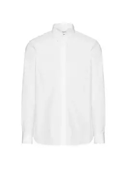 Хлопковая рубашка с заклепками Rockstud Untitled Valentino Garavani, белый