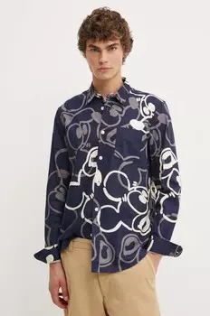Хлопковая рубашка SAMSON Desigual, темно-синий