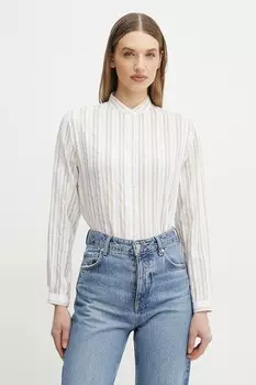 Хлопковая рубашка SAROVA Silvian Heach, бежевый