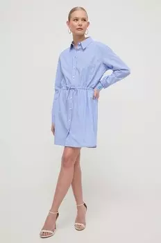 Хлопковая рубашка Silvian Heach, синий