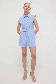 Хлопковая рубашка Silvian Heach, синий