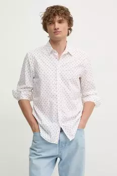 Хлопковая рубашка Sisley, белый