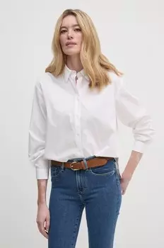 Хлопковая рубашка Sisley, белый