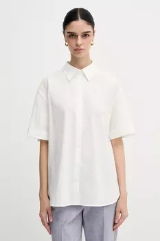 Хлопковая рубашка Sisley, белый