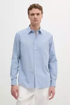 Хлопковая рубашка Sisley, синий