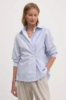 Хлопковая рубашка Sisley, синий