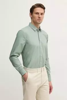 Хлопковая рубашка Sisley, зеленый