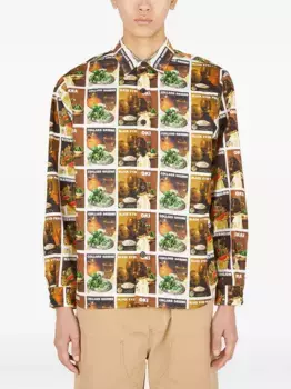 Хлопковая рубашка SKY HIGH FARM, коричневый