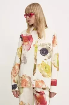 Хлопковая рубашка Stine Goya, бежевый